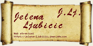 Jelena Ljubičić vizit kartica